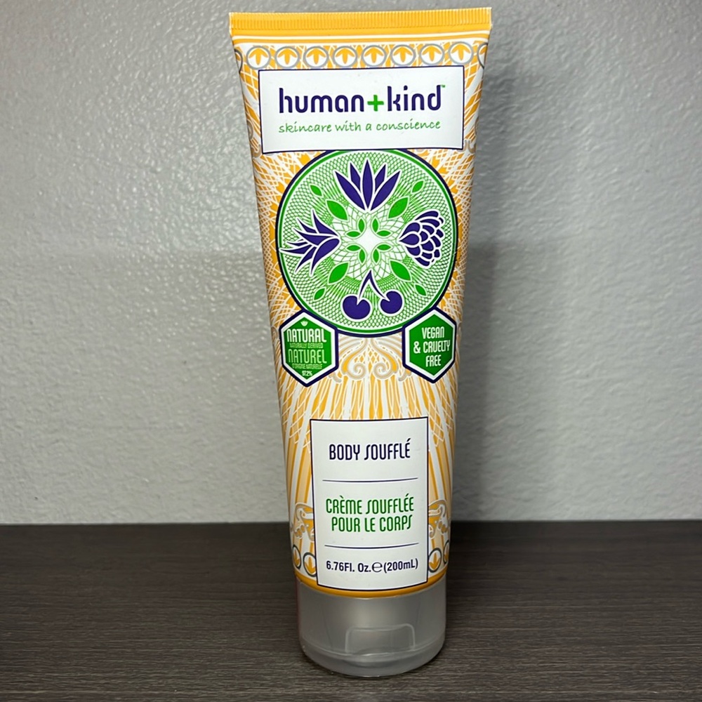 Human+Kind Body Souffle -Lightly Whipped Cream Moisturizer Skin Care 6.76 fl oz